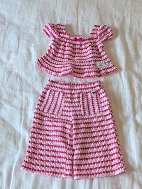 Tommy Hilfiger Pink & White Knit Two-Piece Set